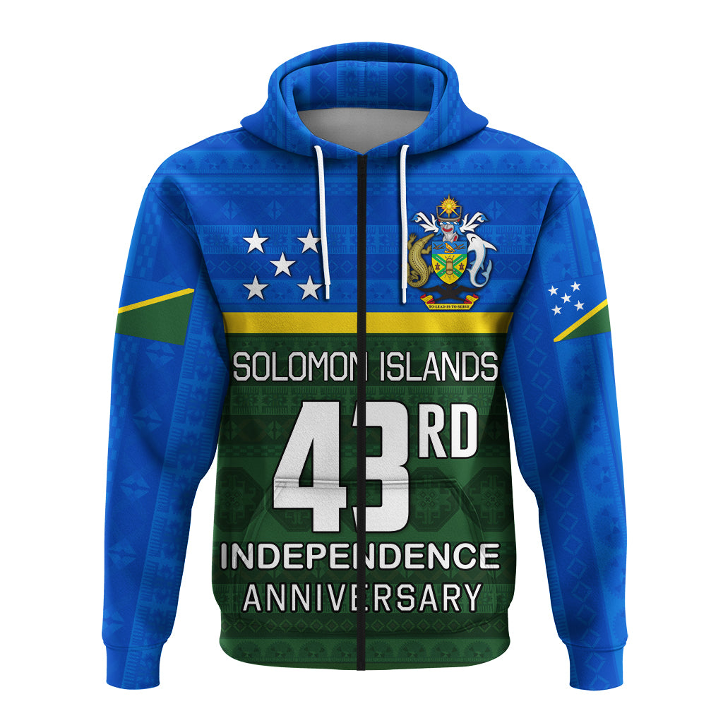 Solomon Islands 43rd Independence Anniversary Zip Hoodie LT4 - Polynesian Pride