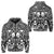 Custom Marquesas Islands Zip Hoodie Marquesan Tattoo Simple Style Black LT8 - Polynesian Pride