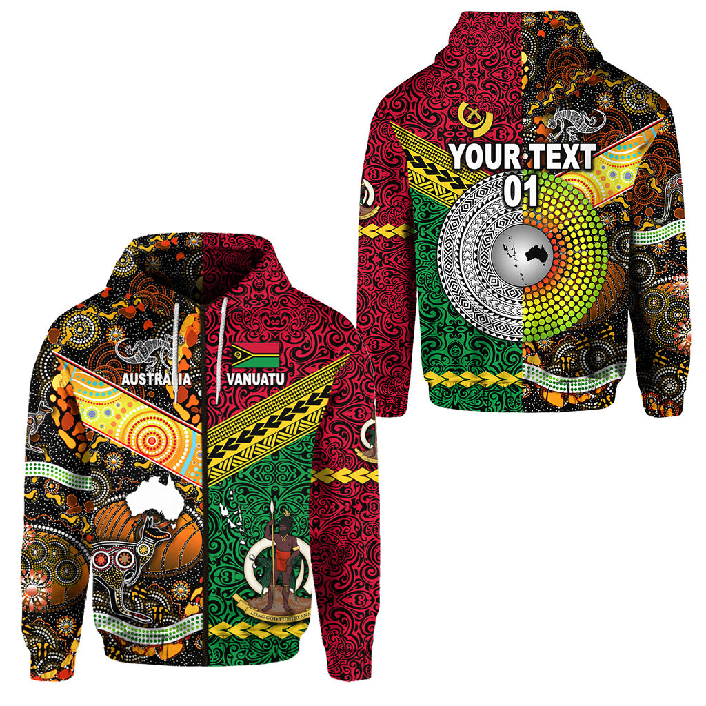 Custom Vanuatu Australia Zip Hoodie Together LT8 - Polynesian Pride