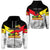 Custom Papua New Guinea SP Hunters Zip Hoodie Rugby Original Style White, Custom Text and Number LT8 Unisex White - Polynesian Pride