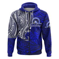 Custom Kolisi Ko Tupou College Tonga Zip Hoodie Polynesian Tattoo Style - Polynesian Pride