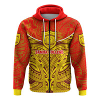 Custom Samoa College Zip Hoodie Polynesian Royal Style - Polynesian Pride