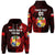 Custom Tonga Coat of Arms Zip Hoodie Simple Vibes Red, Custom Text and Number LT8 Unisex Red - Polynesian Pride