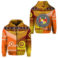Tonga Tailulu College and Tonga High School Hoodie Together Unique Style LT8 Zip Hoodie Orange - Polynesian Pride
