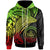 Palau Zip up Hoodie Humpback Whale & Coat of Arms Reggae Unisex Reggae - Polynesian Pride