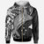 Papua New Guinea Zip up Hoodie Humpback Whale & Coat of Arms White Unisex White - Polynesian Pride