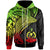 Vanuatu Zip up Hoodie Humpback Whale & Coat of Arms Reggae Unisex Reggae - Polynesian Pride