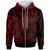 Palau Zip up Hoodie Humpback Whale & Coat of Arms Red Unisex Red - Polynesian Pride