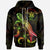 Niue Polynesian Zip up Hoodie Turtle With Blooming Hibiscus Reggae Unisex Reggae - Polynesian Pride