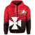 Wallis and Futuna Rugby Zip Hoodie Polynesian Style Unisex Red - Polynesian Pride