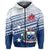 Samoa Rugby Zip Hoodie Polynesian Style Unisex Blue - Polynesian Pride