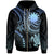 Nauru Custom Zip up Hoodie Blue Turtle Unisex Blue - Polynesian Pride