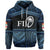 Custom Fiji Rugby Polynesian Patterns Zip Hoodie Blue Unisex Blue - Polynesian Pride