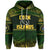 Custom Cook Islands Rugby Polynesian Patterns Zip Hoodie Unisex Green - Polynesian Pride