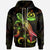 Vanuatu Polynesian Zip up Hoodie Turtle With Blooming Hibiscus Reggae Unisex Reggae - Polynesian Pride