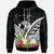 Tonga Polynesian Zip up Hoodie Tonga Coat of Arms & Polynesian Tropical Flowers White Unisex White - Polynesian Pride