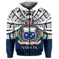 Vibe Hoodie Samoa Zip Hoodie Special Polynesian No.4 Unisex Blue - Polynesian Pride
