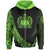 Samoa Zip Hoodie Green Polynesian Patterns Sport Style Unisex Black - Polynesian Pride