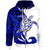 Polynesian Custom Zip up Hoodie Mega Turtle Unisex Blue - Polynesian Pride