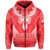 Custom Mate Maa Tonga Rugby Zip Hoodie Polynesian Style Unisex Red - Polynesian Pride