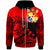 Tonga Custom Zip up Hoodie Youthful Dynamic Style Red Neon Color Unisex Red - Polynesian Pride