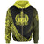 Samoa Zip Hoodie Yellow Polynesian Patterns Sport Style Unisex Black - Polynesian Pride