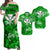 Custom Polynesian Matching Hawaiian Outfits For Couples Hawaiian Map with Kanaka Green Flowers LT13 Green - Polynesian Pride